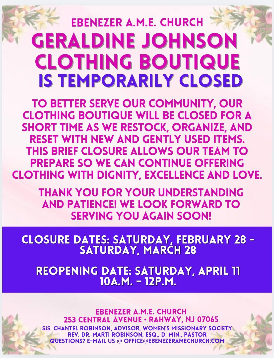 Clothing Boutique-Temp closed