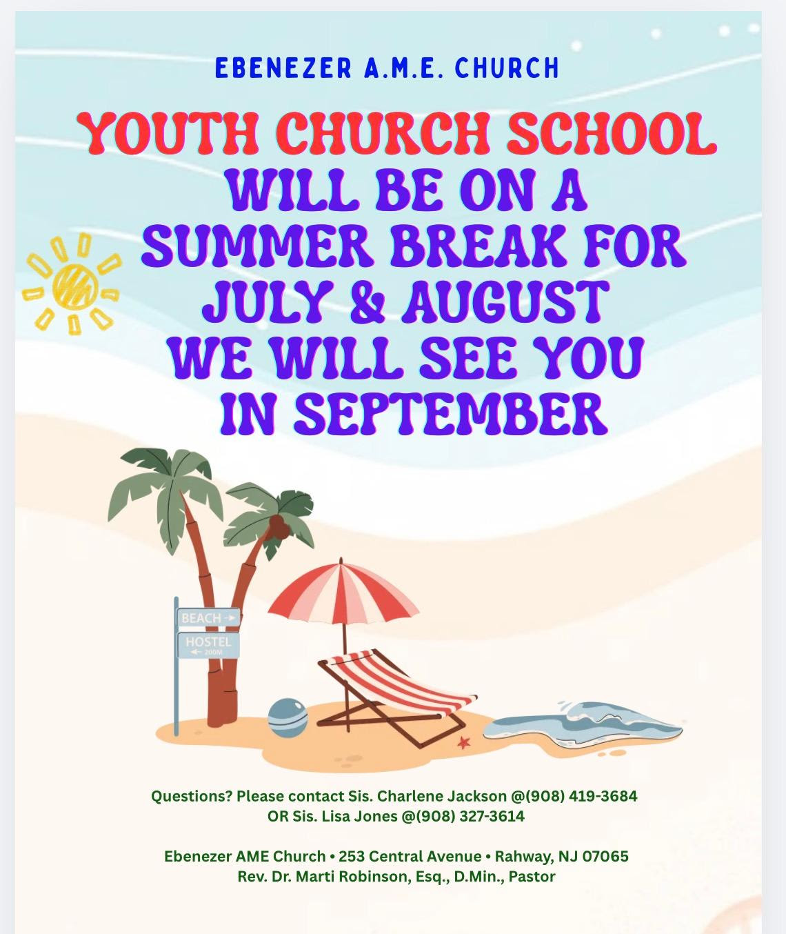 Church School_Summer Break